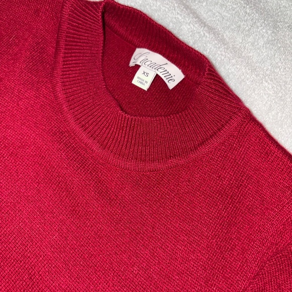 Lacademie Red Asymmetrical Sweater Dress Size XS - Picture 6 of 12